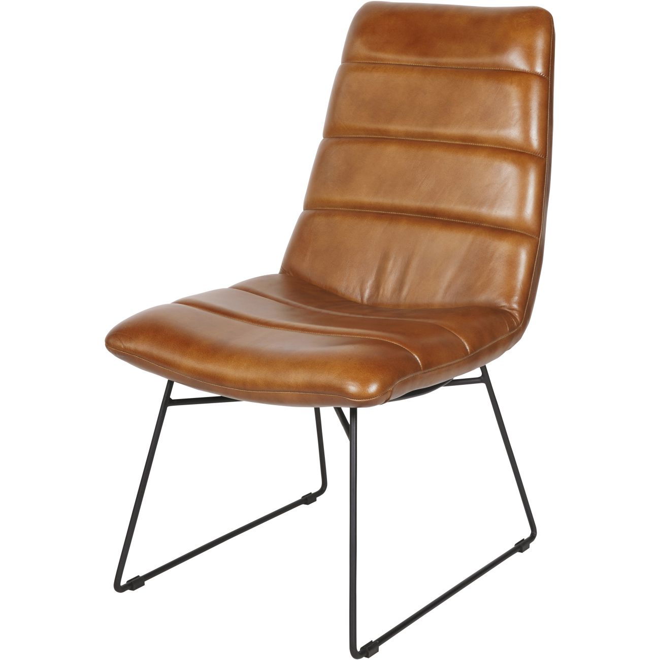 Arthur Cognac Tan Brown Leather Dining Chair